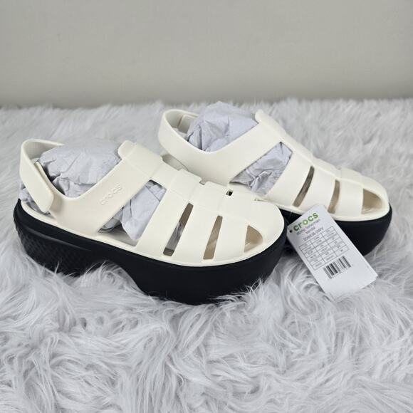 Crocs Stomp Fisherman Women's Sandal Chalk 209938-0WV US Size 9 - Picture 2 of 7